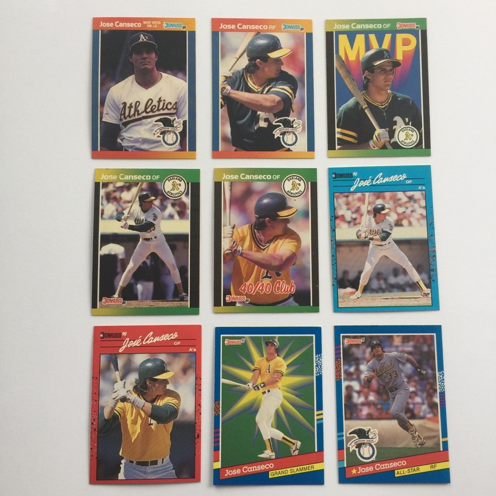 ⚾️ Jose Canseco 9 Donruss Cards